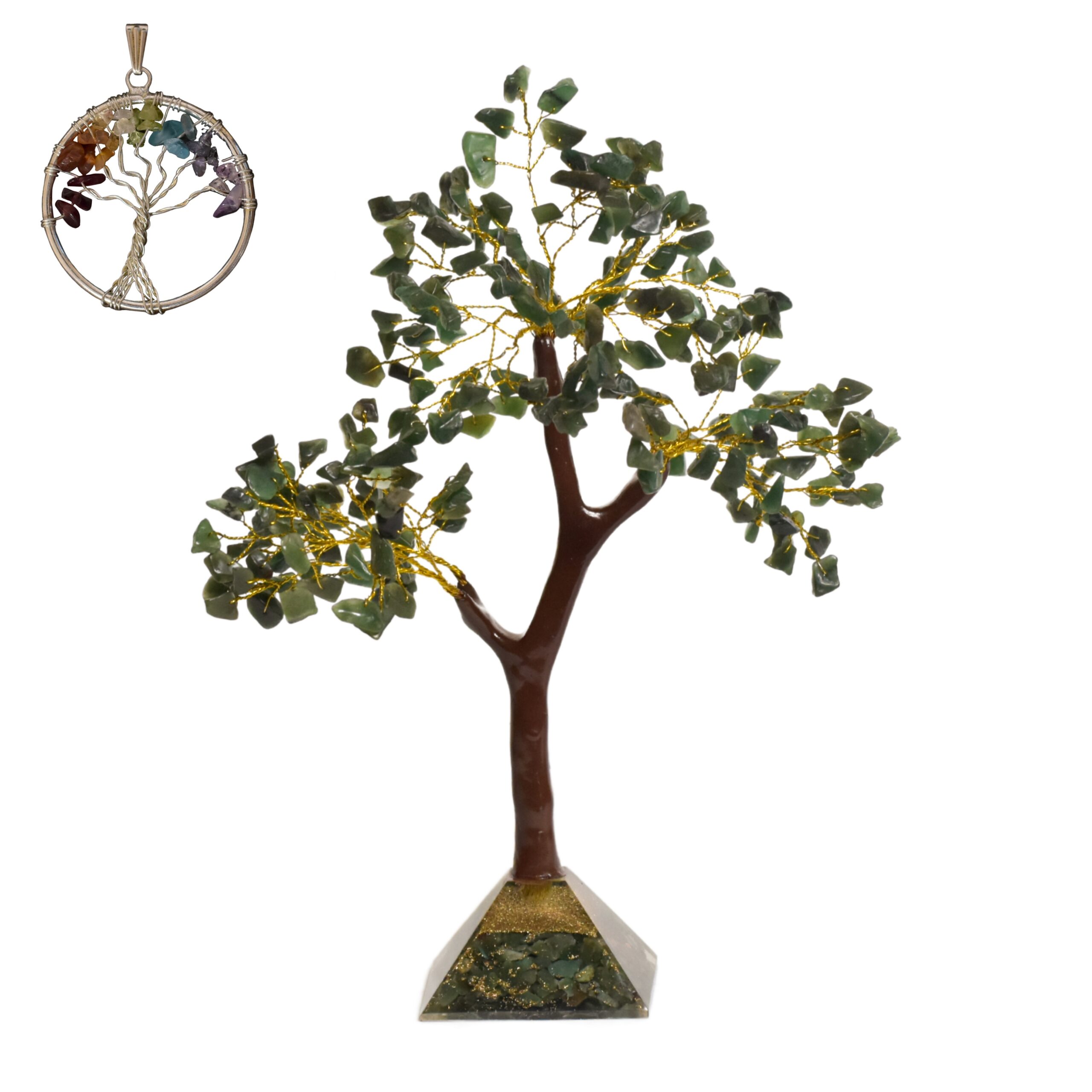 KACHVI Crystal Set |Jade Green Pryamid Tree - Image 2