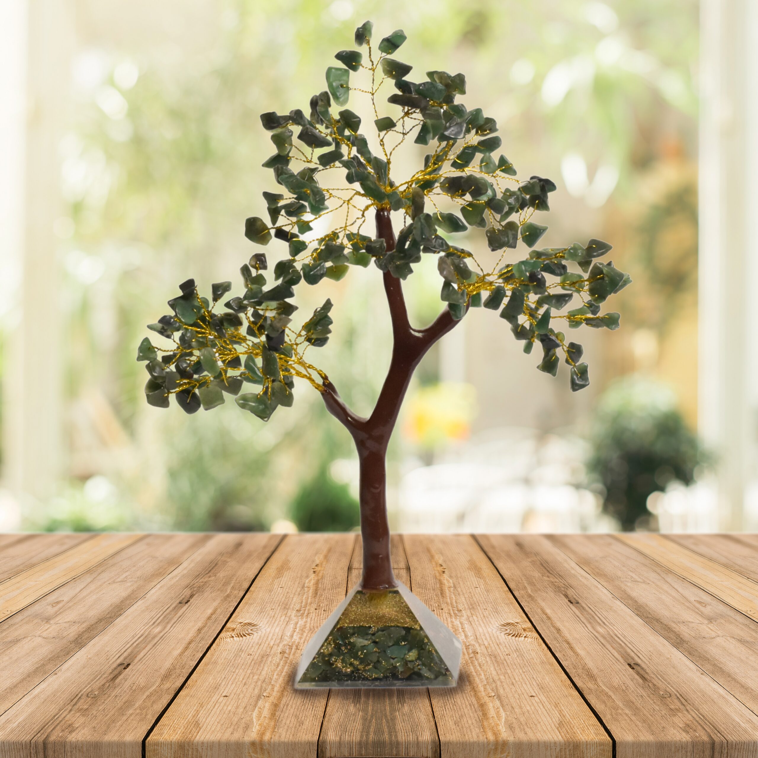 KACHVI Crystal Set |Jade Green Pryamid Tree - Image 5