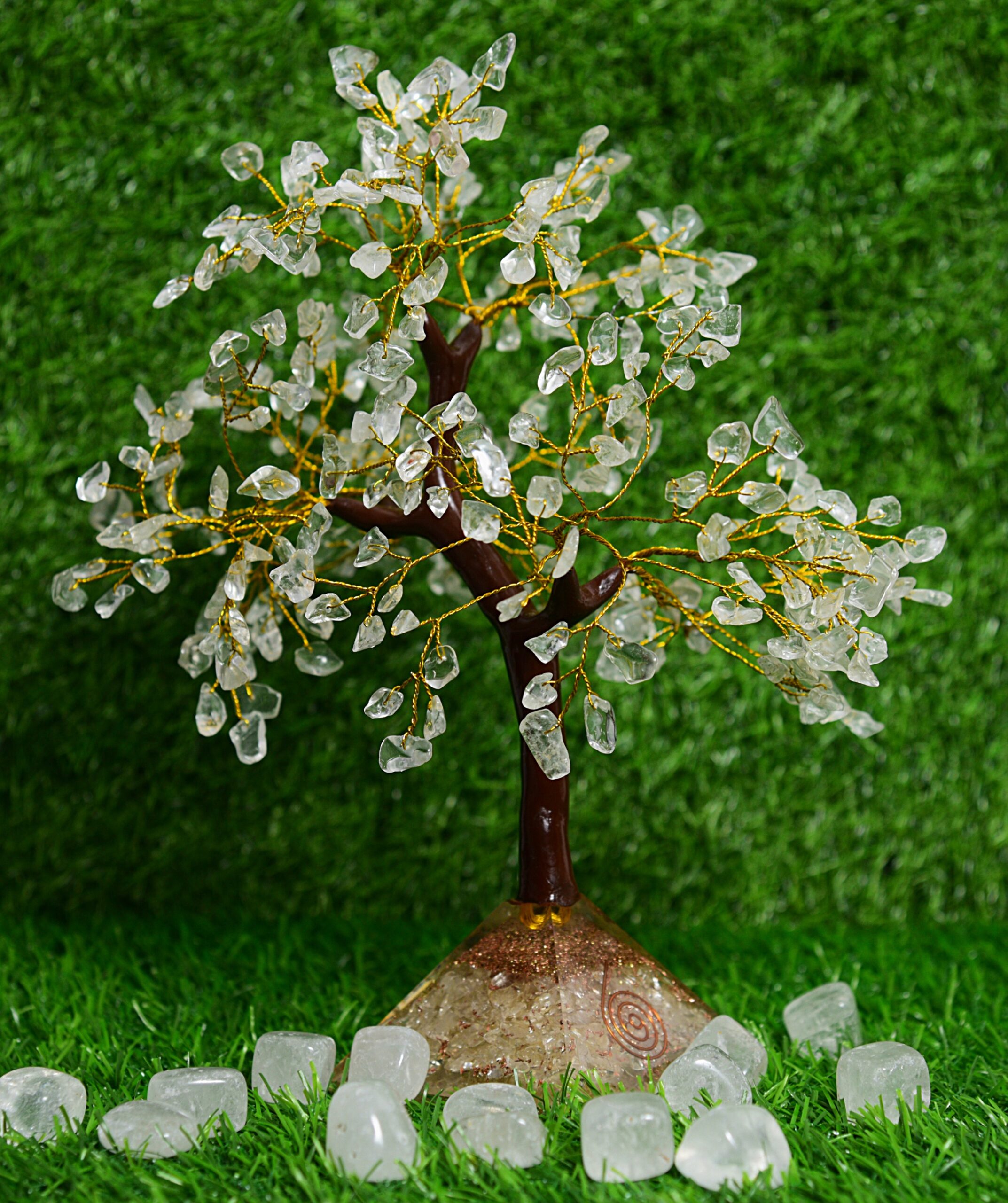 KACHVI Crystal Set |Clear Gold Silver Pryamid Tree - Image 4