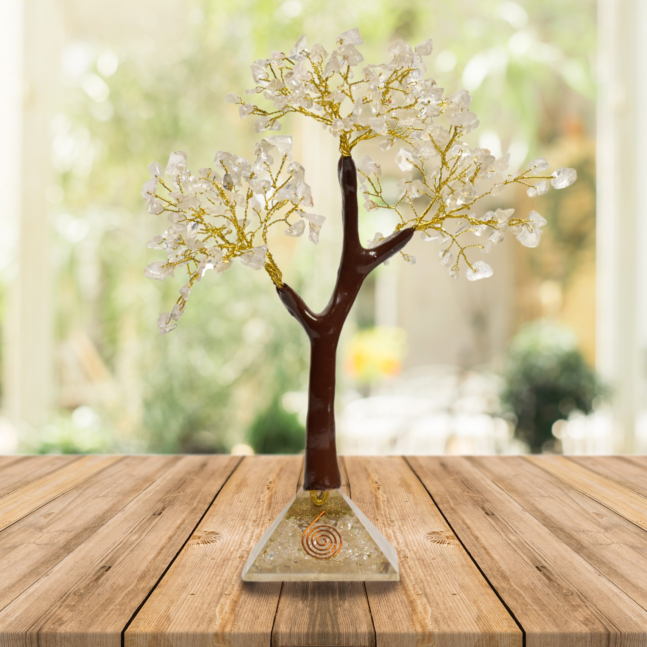 KACHVI Crystal Set |Clear Gold Silver Pryamid Tree - Image 6