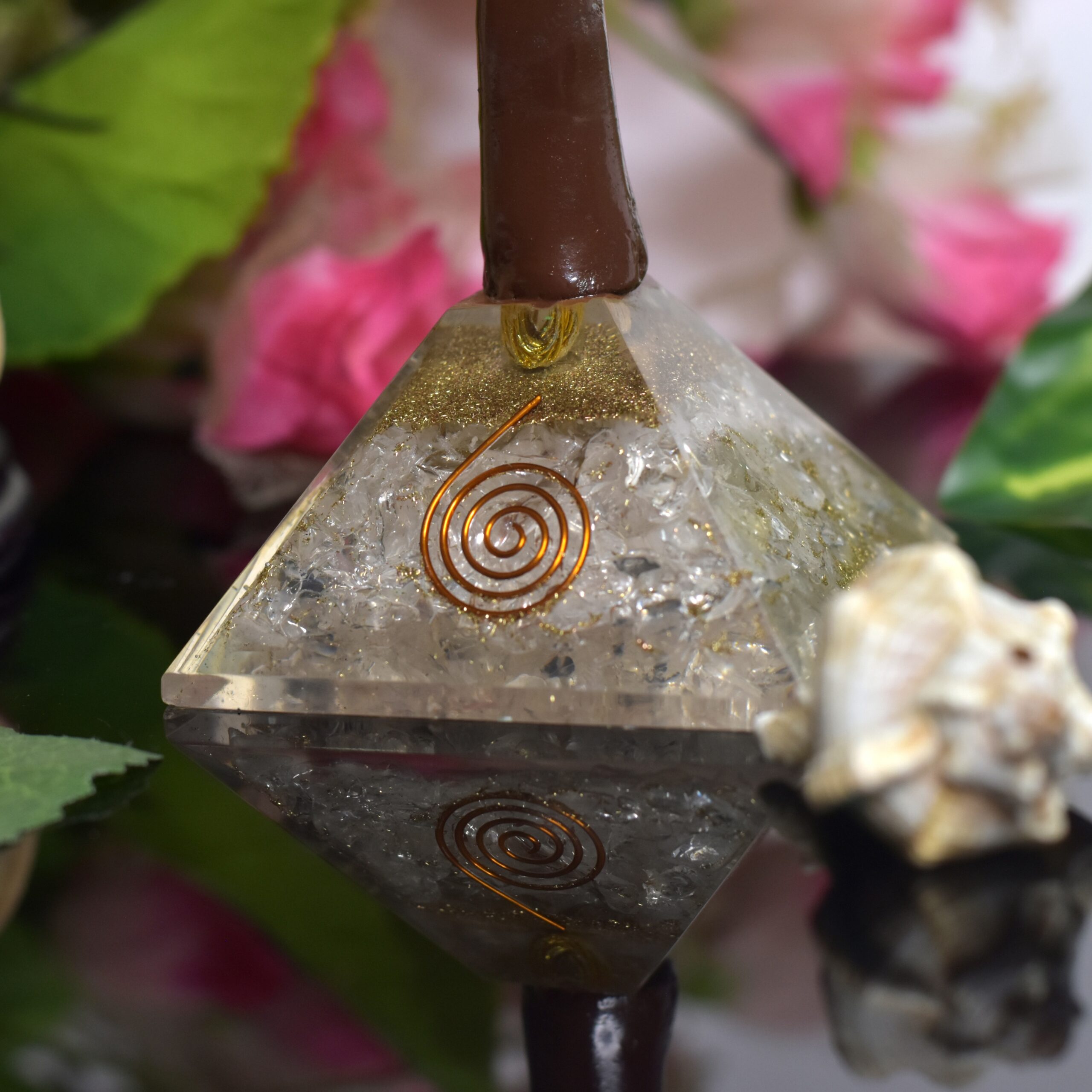 KACHVI Crystal Set |Clear Gold Silver Pryamid Tree - Image 9
