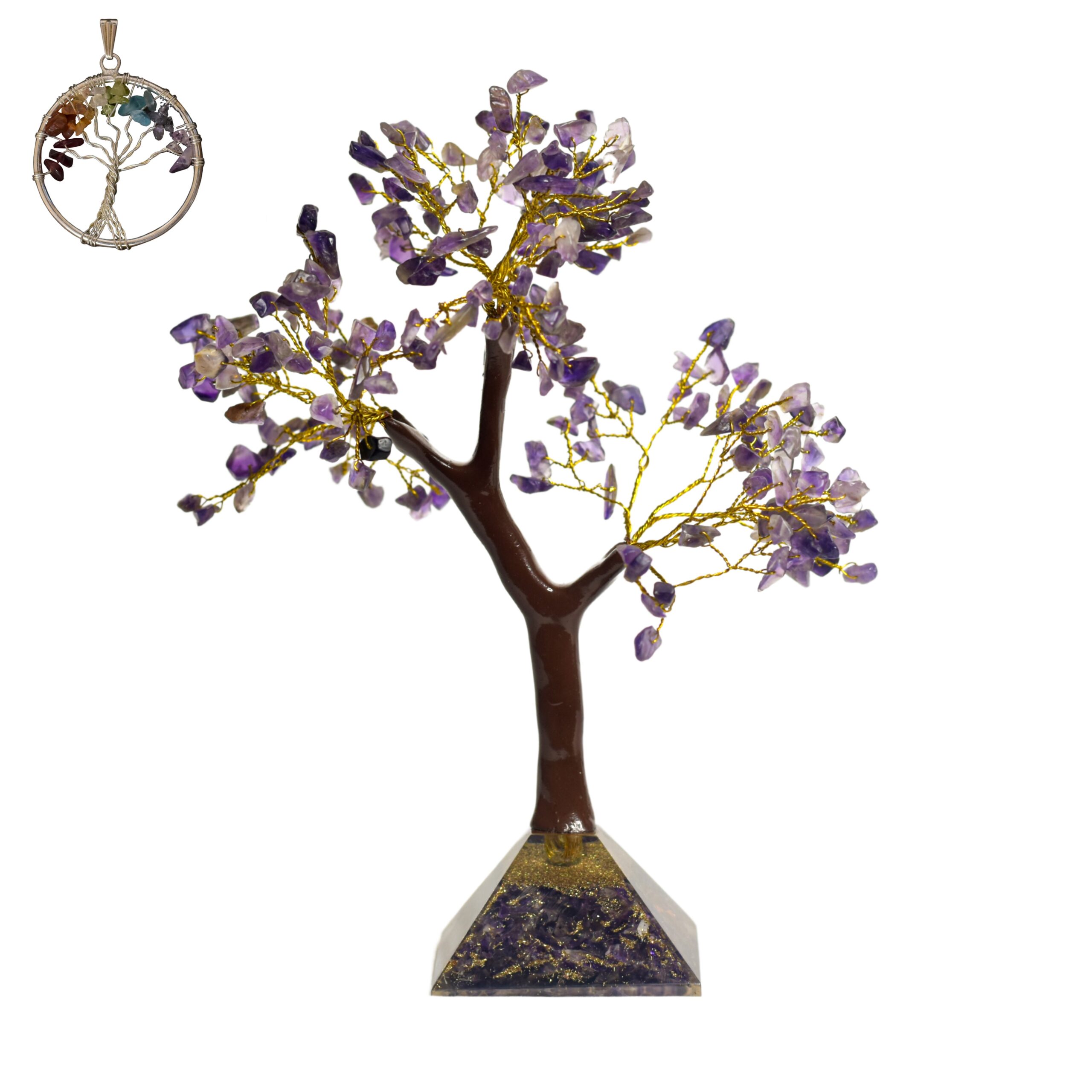 KACHVI Crystal Set |Amethyst Pryamid Tree - Image 2