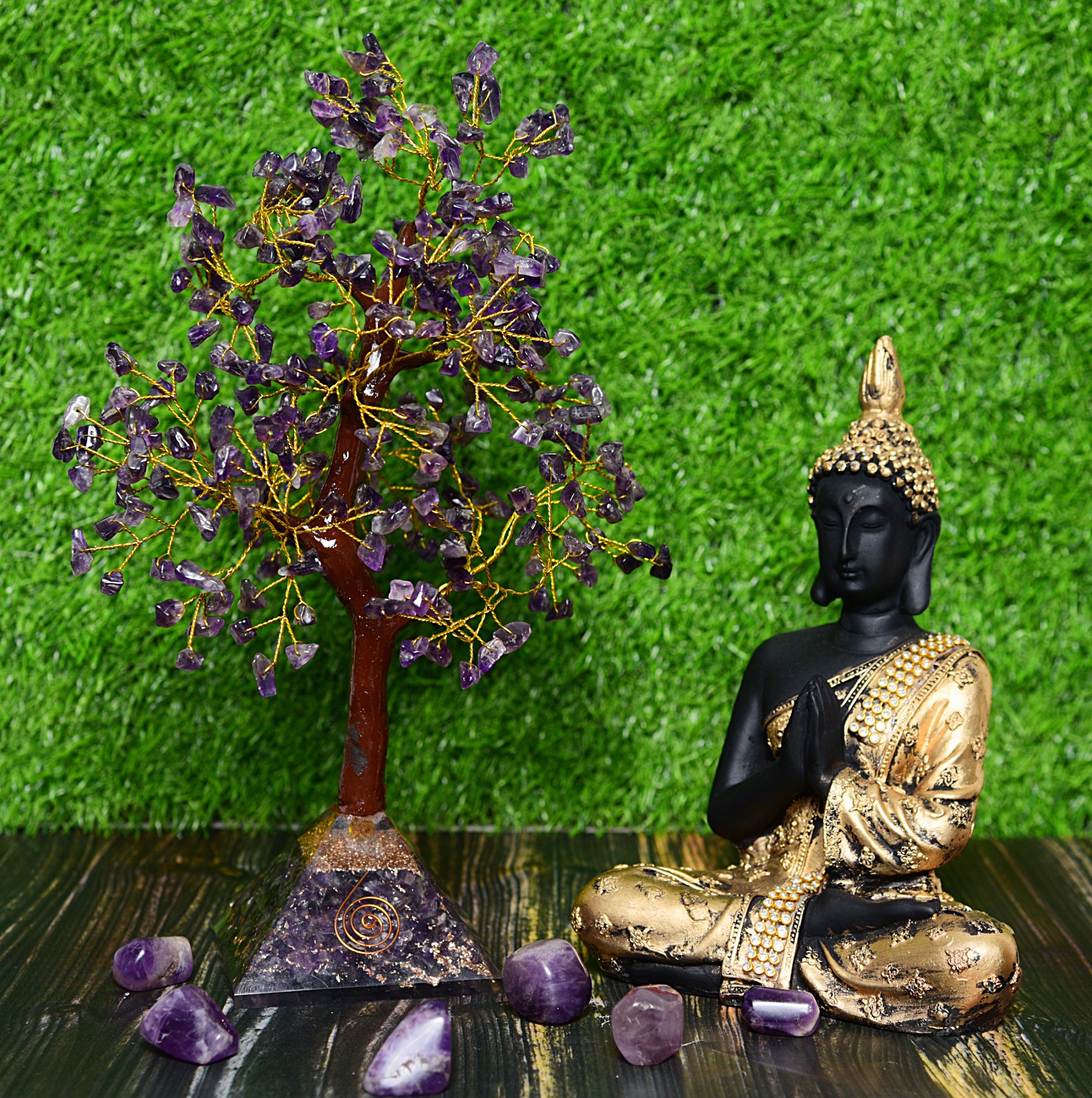 KACHVI Crystal Set |Amethyst Pryamid Tree - Image 3