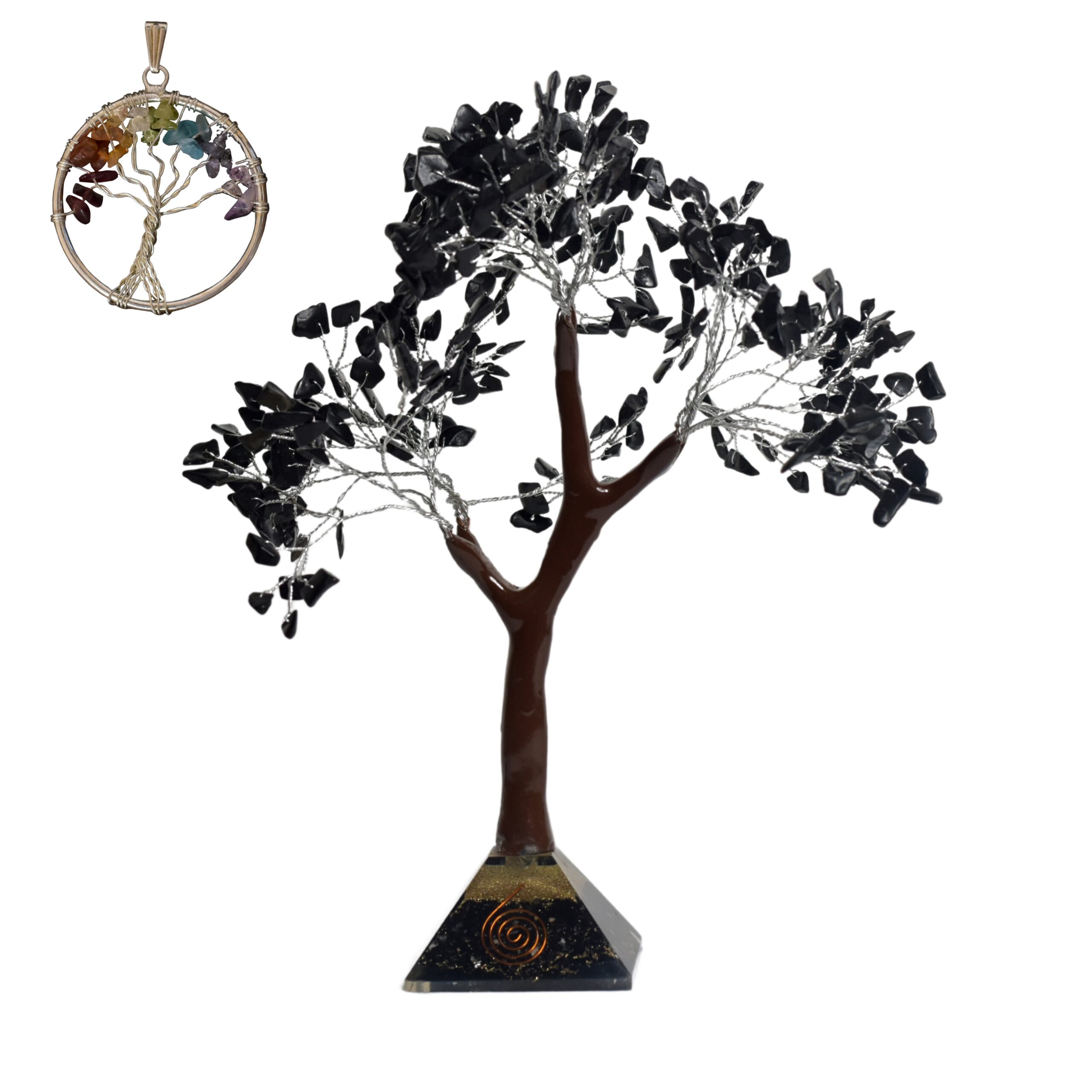 KACHVI Crystal Set |Black Silver Pryamid Tree - Image 2