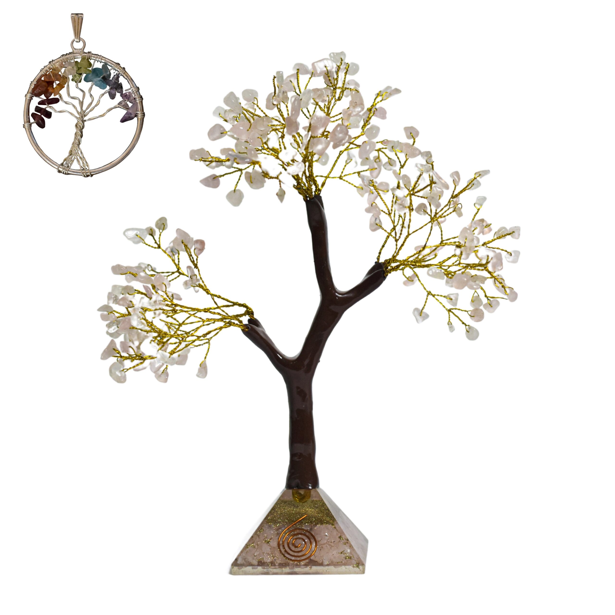 KACHVI Crystal Set |Rose Gold Pryamid Tree - Image 2