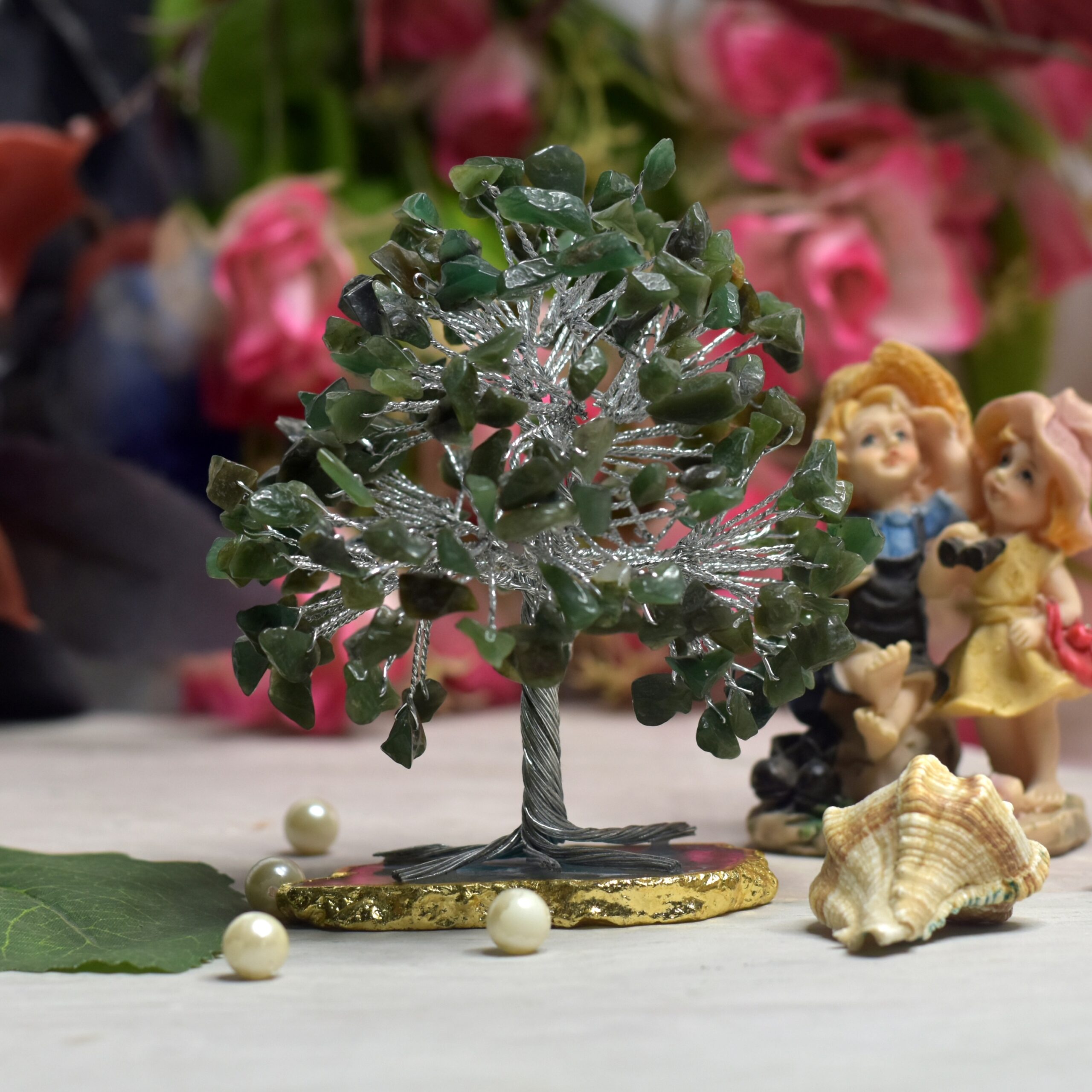 KACHVI Crystal Set |Green Crystal Plate tree - Image 3