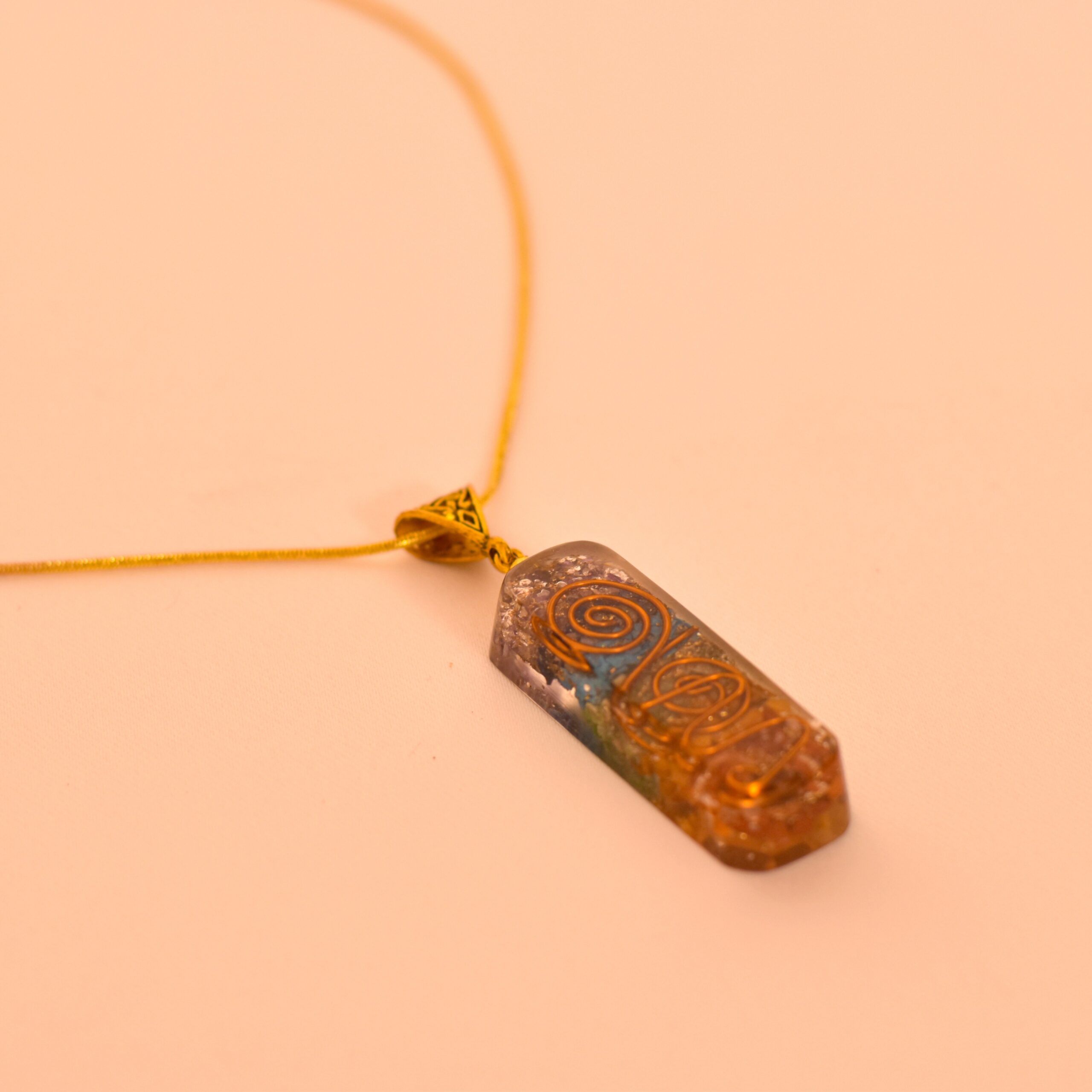 KACHVI Crystal Set |7 Chakra orgone pendant with chain - Image 4