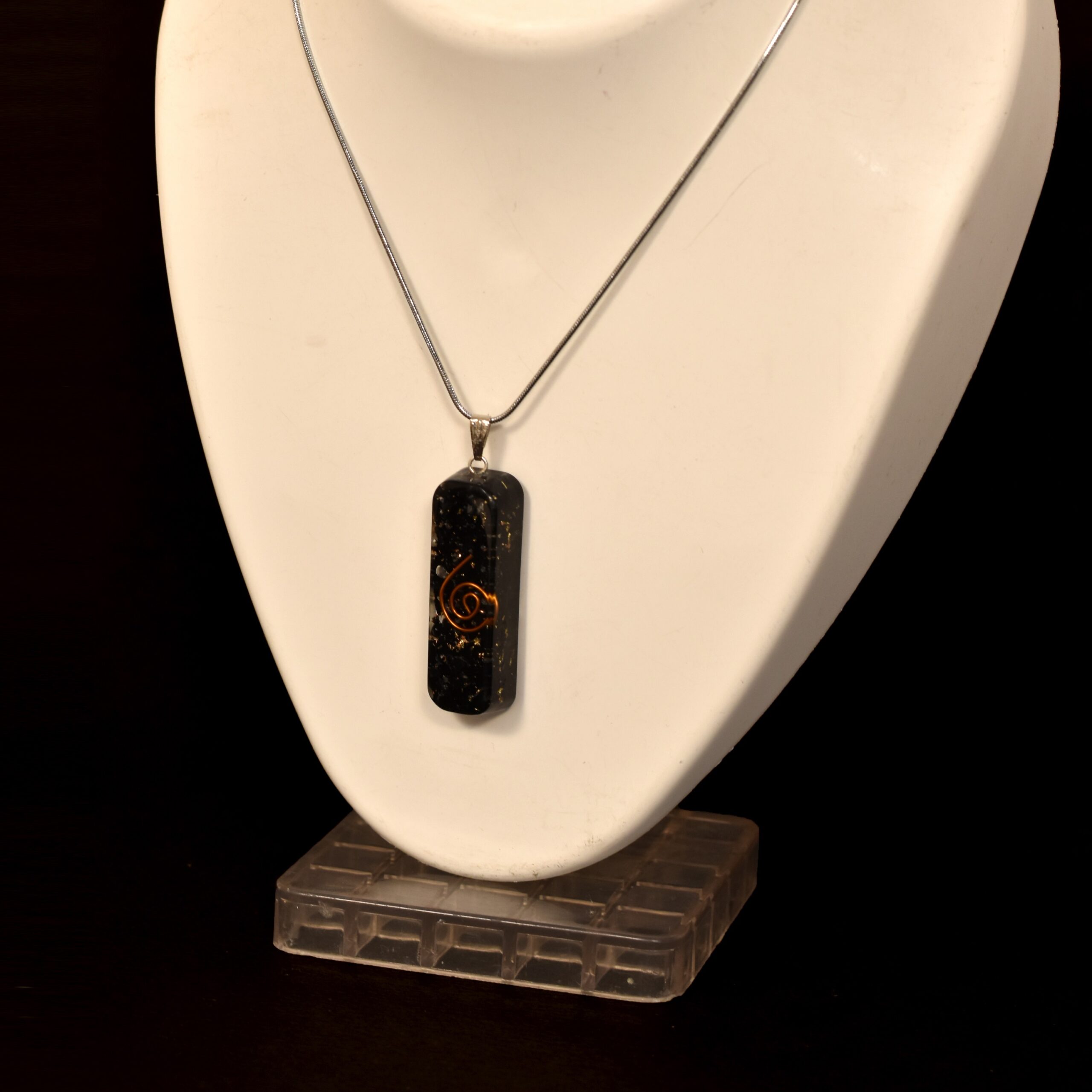KACHVI Crystal Set |Black Orgone Pendant with chain